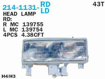 214-1131l-ld фара mmc canter 94г-