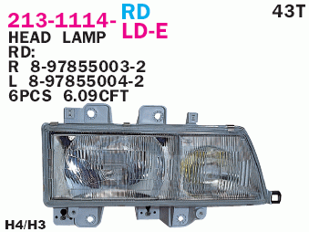 213-1114l-ld фара isuzu elf 93г.- nkr66