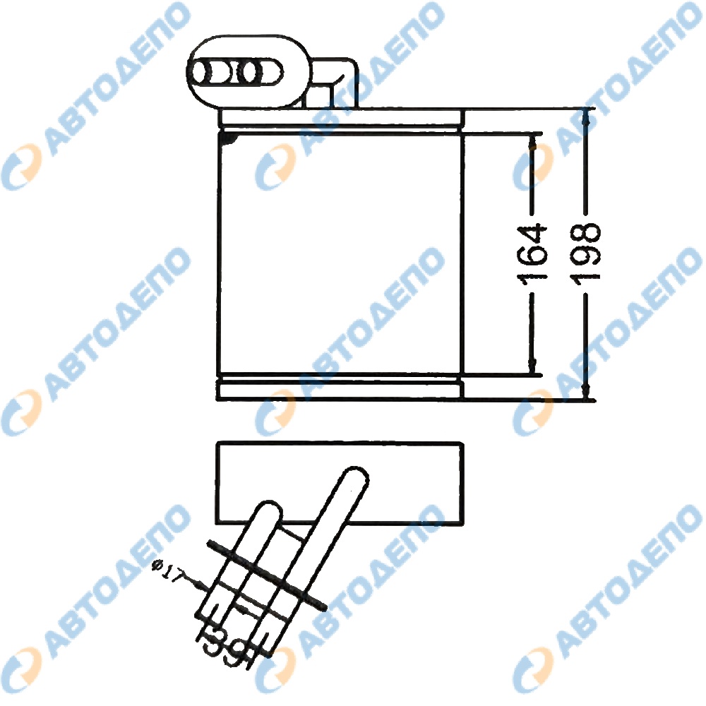 HR-509 Радиатор отопителя Isuzu ELF (левый руль) NQR71 8972409410