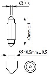 13866 лампа philips 24v 10wдл.42мм
