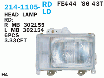 214-1105l-ld фара ммс canter fe437